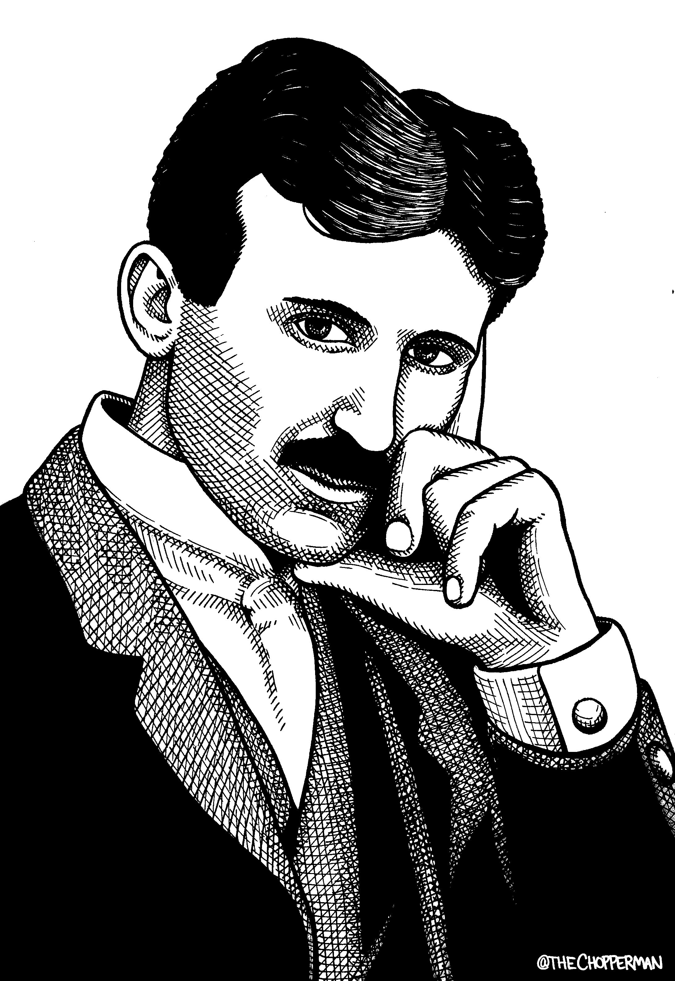 2185x3173 Sharpie Drawing Of Nikola Tesla Drawing - Nikola Tesla Sketch