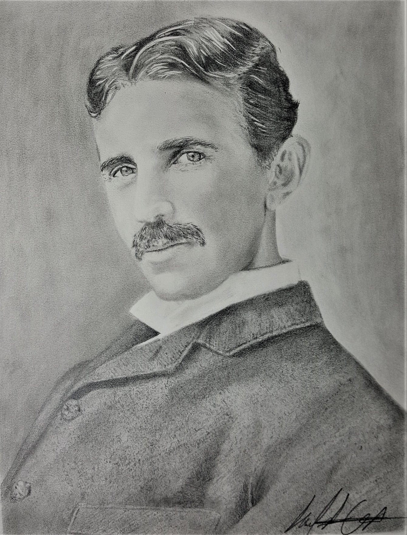 Nikola Tesla Sketch at Explore collection of