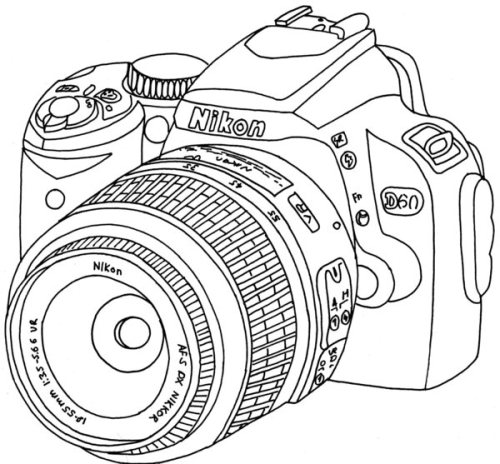 500x464 List Of Synonyms And Antonyms Of The Word Nikon Camera Drawing - Nikon Camera Sketch