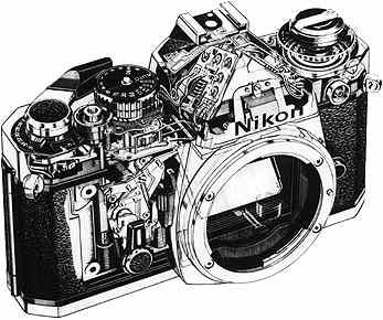 347x290 Nikon Fe. Inside And Out. Nikon (And On And On And On - Nikon Camera Sketch