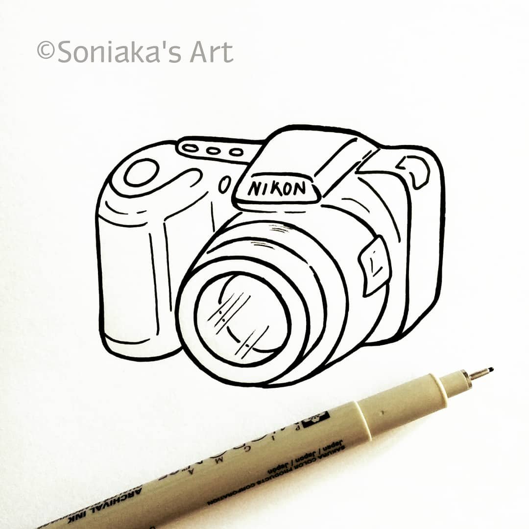 Nikon Camera Sketch at Explore collection of Nikon