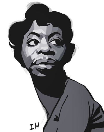396x504 Quick Young Nina Simone Sketch Ignacio Hinojosa - Nina Simone Sketch