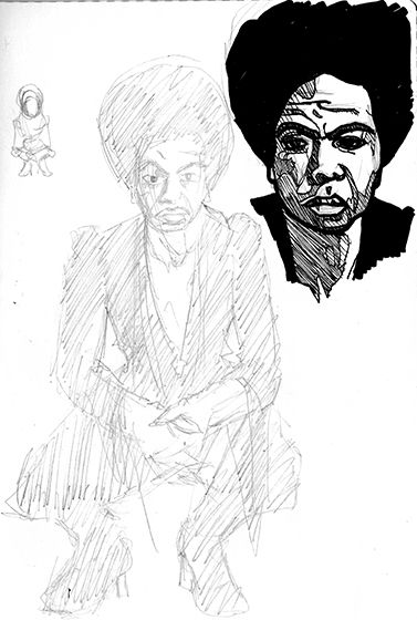 377x560 James Mathurin Nina Simone Sketches These Are Some Sketches I Did - Nina Simone Sketch