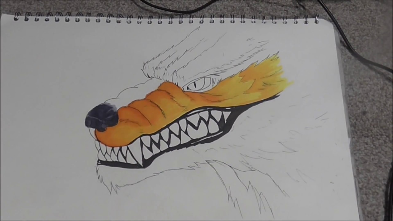 1280x720 Drawing The Nine Tailed Fox (Naruto) (Copic Ciao) Amp25 Hf4hs - Nine Tailed Fox Sketch