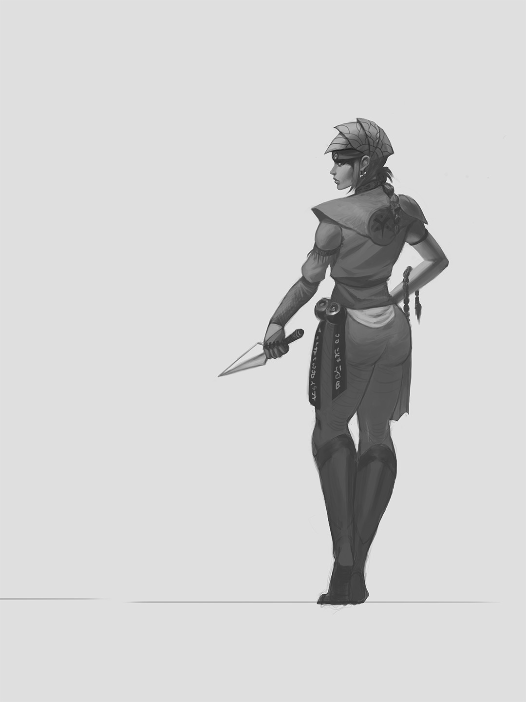 1080x1440 Jesse Johnson - Ninja Girl Sketch