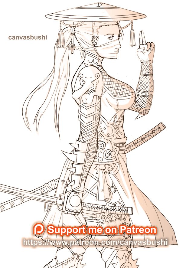 625x886 Ninja Girl Sketches Ninja Girl, Ninja And Sketches - Ninja Girl Sketch