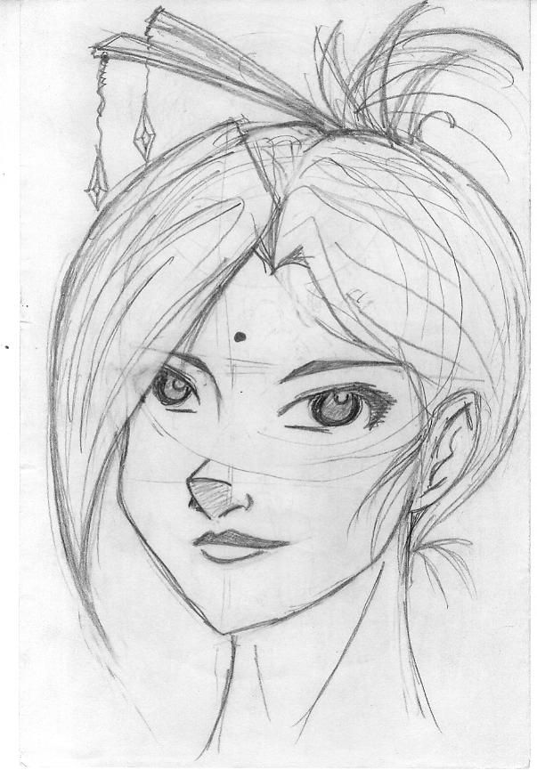 603x865 Ninja Girl Sketches Ninja Girl And Sketches - Ninja Girl Sketch