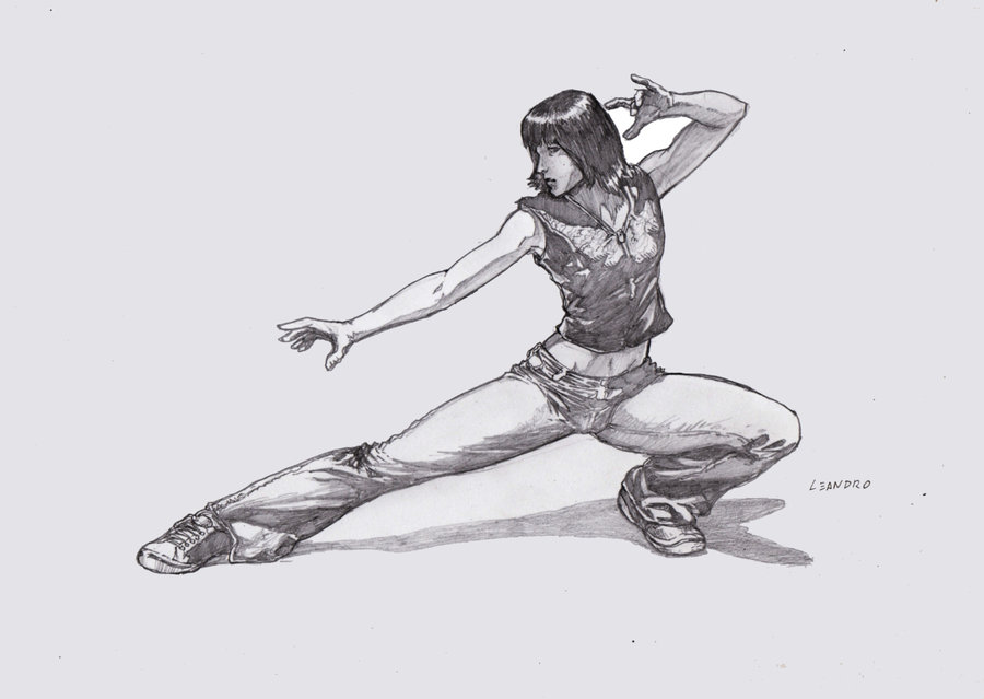 900x639 Ninja Girl By Lorkalt - Ninja Girl Sketch