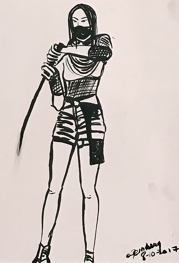 600x882 Ninja Girl Theme, Photo And Artwork The Drawing Club - Ninja Girl Sketch