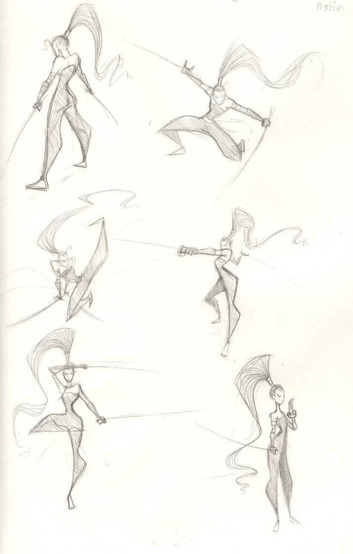 714x1119 Ninja Girl Sketches By On - Ninja Girl Sketch
