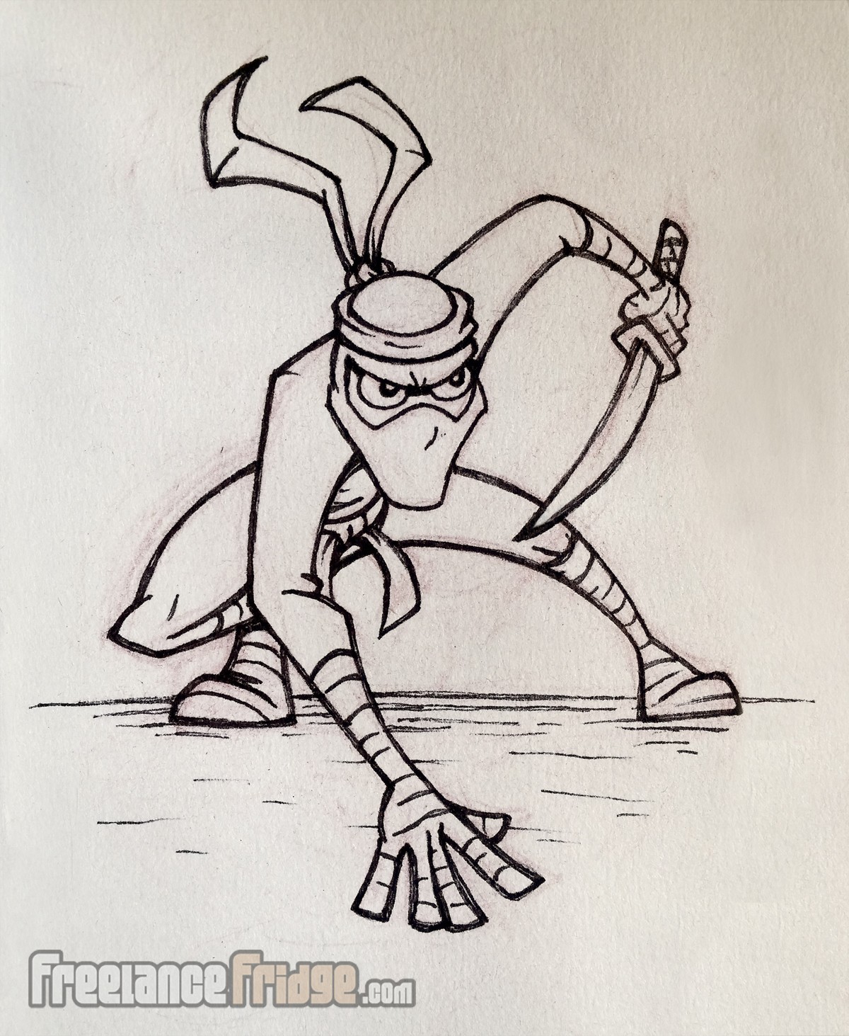 1200x1463 Ninja Sketch Freelance Fridge Illustration Amp Character Design - Ninja Sketch