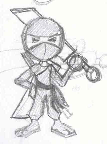 429x577 Ninja Sketch By Dcsantos - Ninja Sketch