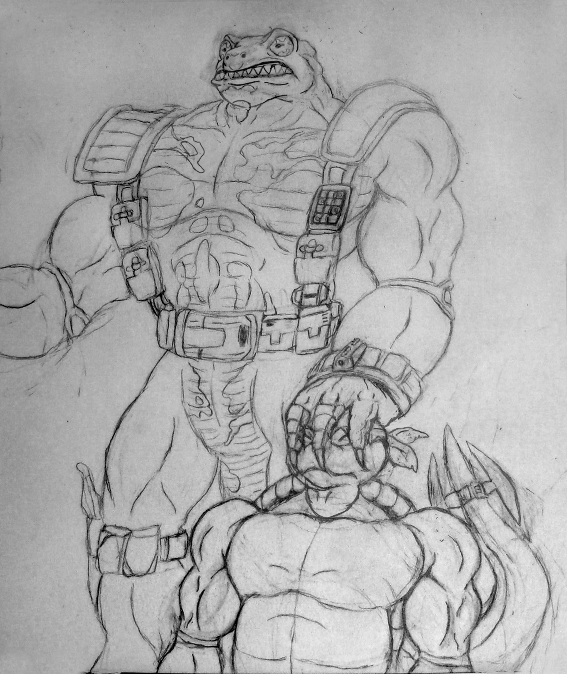 1136x1350 Pencil Sketch Muscle Newtralizer From Ninja Turtles Weasyl - Ninja Sketch