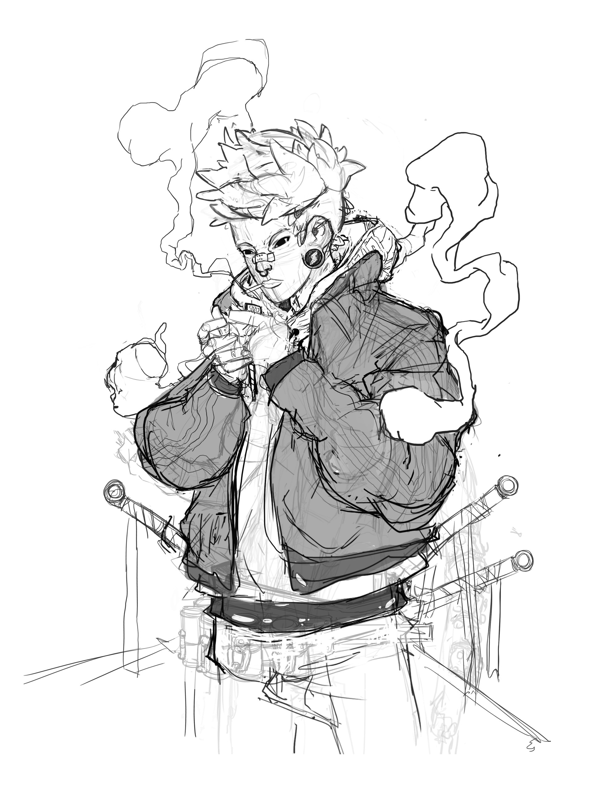 1920x2617 Artstation - Ninja Sketch