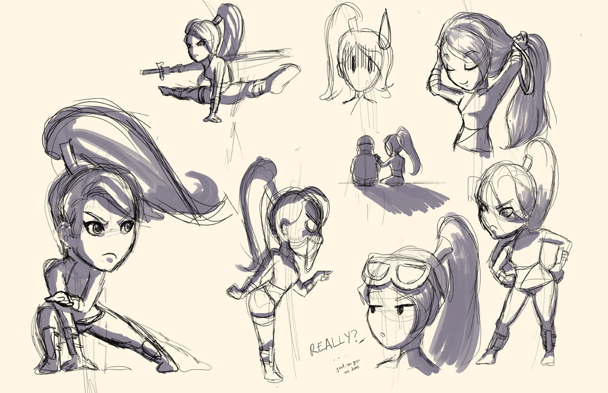 1224x792 Watn Girl Ninja Sketch By Somniumanimation On Newgrounds - Ninja Sketch
