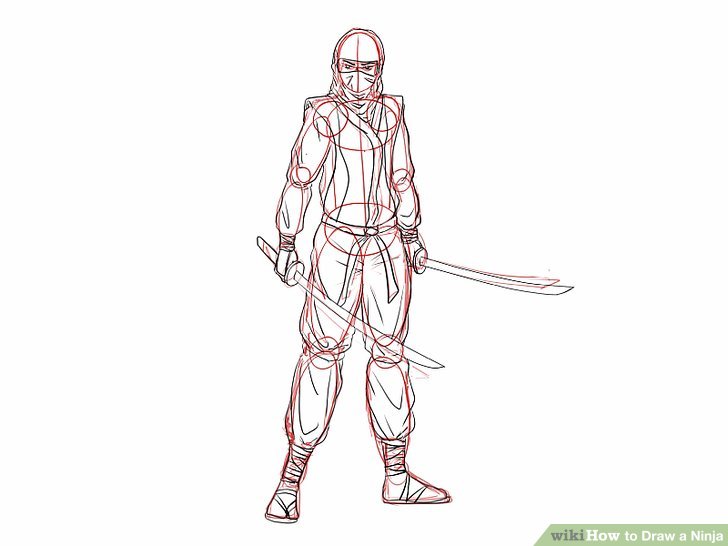 728x546 How To Draw A Ninja (With Pictures) - Ninja Sketch