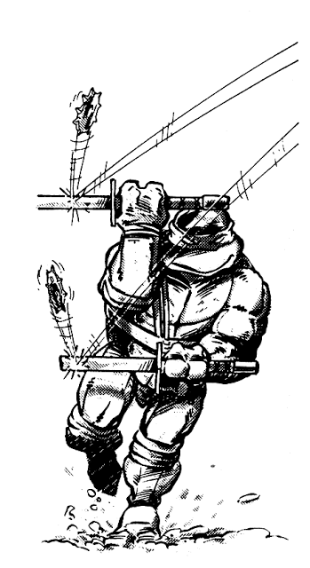 349x640 Leonardo Deflecting Ninja Stars Ninja Star, Teenage - Ninja Star Sketch