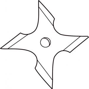 302x302 How To Draw A Ninja Star Step 4 Ninja Ninja Star - Ninja Star Sketch