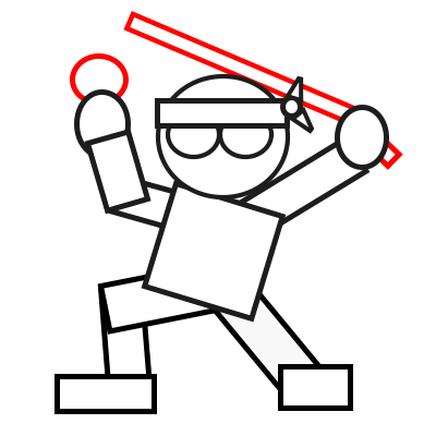 400x400 Drawing A Cartoon Ninja - Ninja Star Sketch