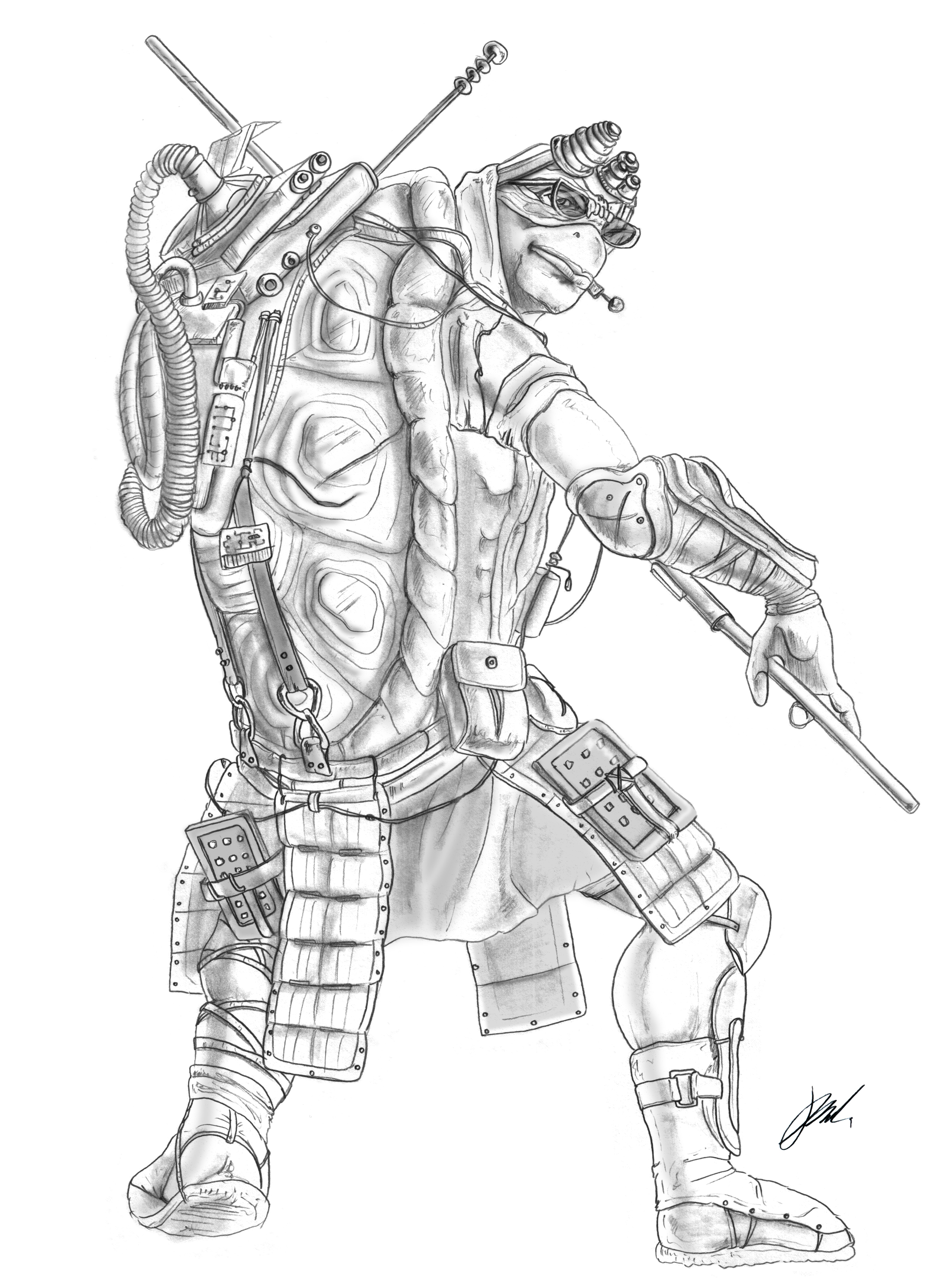 2159x2975 Teenage Mutant Ninja Turtles Drawing Amazing Drawing Skill - Ninja Turtle Sketch