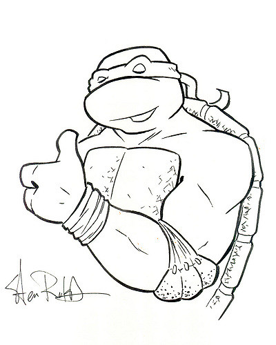 400x500 Ninja Turtle Sketch Teenage Mutant Ninja Turtle Sketch - Ninja Turtle Sketch