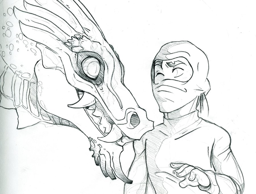 900x682 Ninjago Contest Sketch By Dragonfangz - Ninjago Sketch