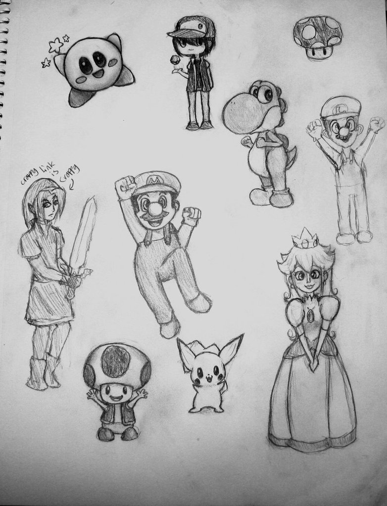 782x1022 Nintendo Sketches By Abbic314 - Nintendo Sketch