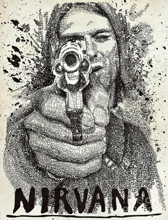 686x900 Nirvana Drawings Fine Art America - Nirvana Sketch