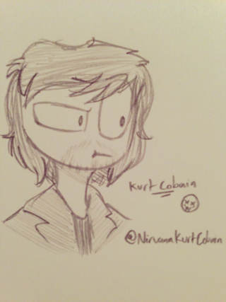 320x427 Hey, I Drew Kurt For @nirvanakurtcobain!! Woo! Instrumental - Nirvana Sketch
