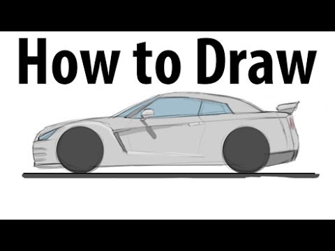 480x360 How To Draw A Nissan Gt R - Nissan Gtr Sketch