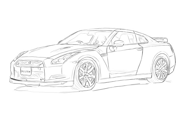 Nissan Gtr Sketch at PaintingValley.com | Explore collection of Nissan ...