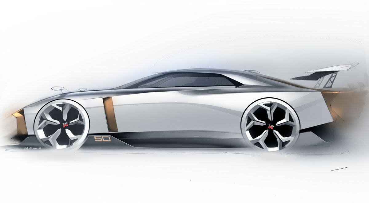 1200x661 Nissan Motor On Twitter Design Sketches For The - Nissan Gtr Sketch