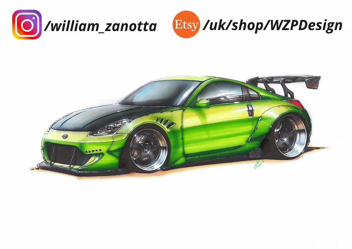 Nissan 350z рисунок