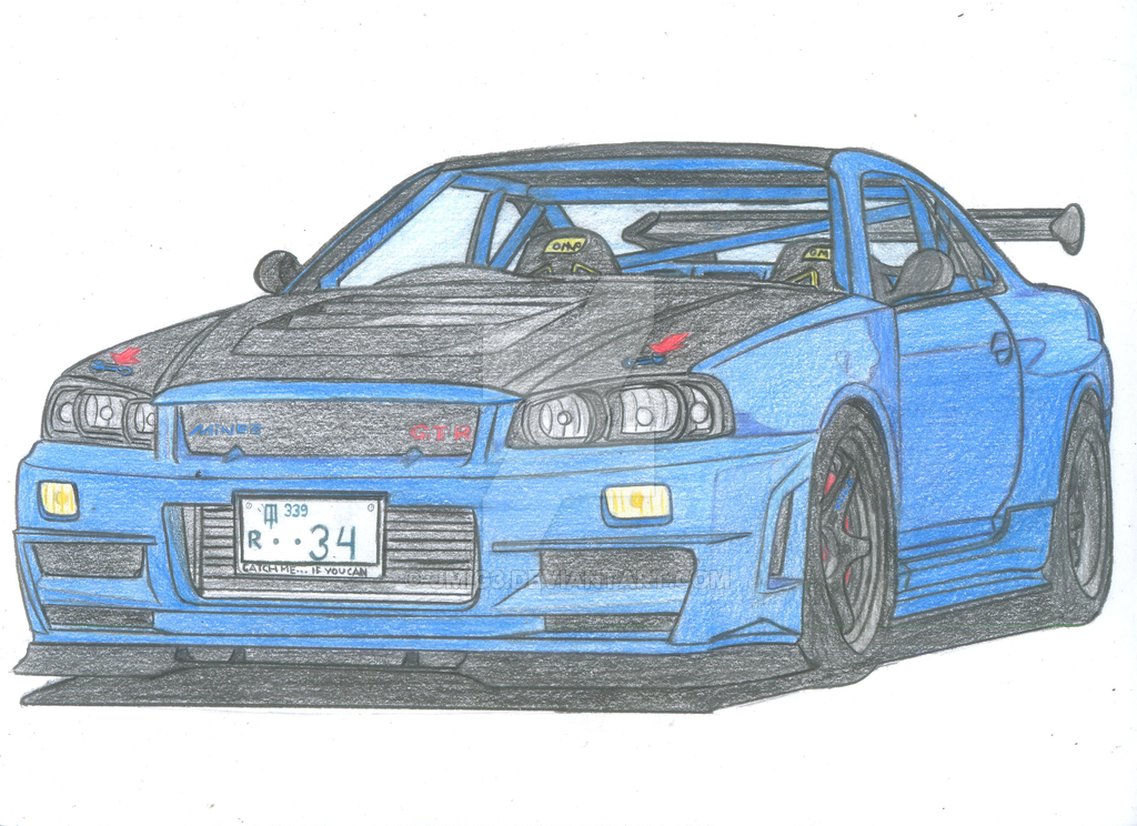 Nissan Skyline Sketch at PaintingValley.com | Explore collection of ...