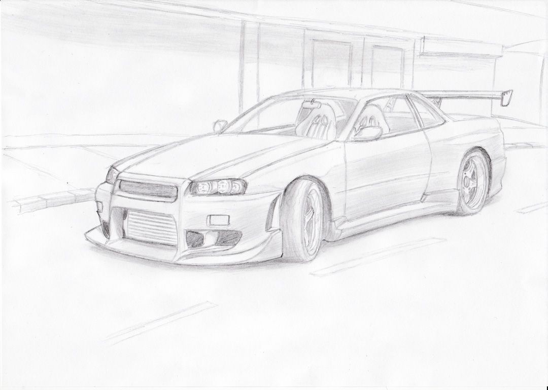 1080x769 Nissan Skyline Drawings Gallery Cars N Stuff Cars - Nissan Skyline Sketch