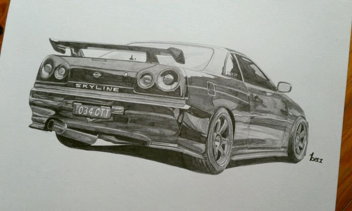 Nissan Skyline Sketch at PaintingValley.com | Explore collection of ...