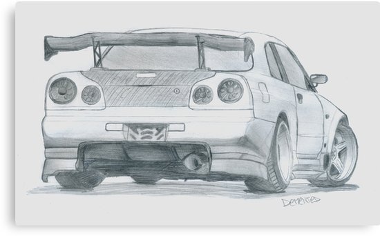 Nissan Gtr Drawing Back Drawing Cars Is Not As Difficult As It Seems The Main Thing Is To Understand The Basic Principles Diariodeuna Dietasana