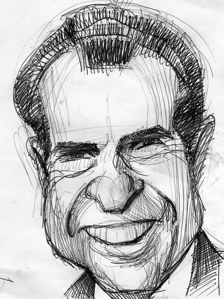 Nixon Sketch at PaintingValley.com | Explore collection of Nixon Sketch