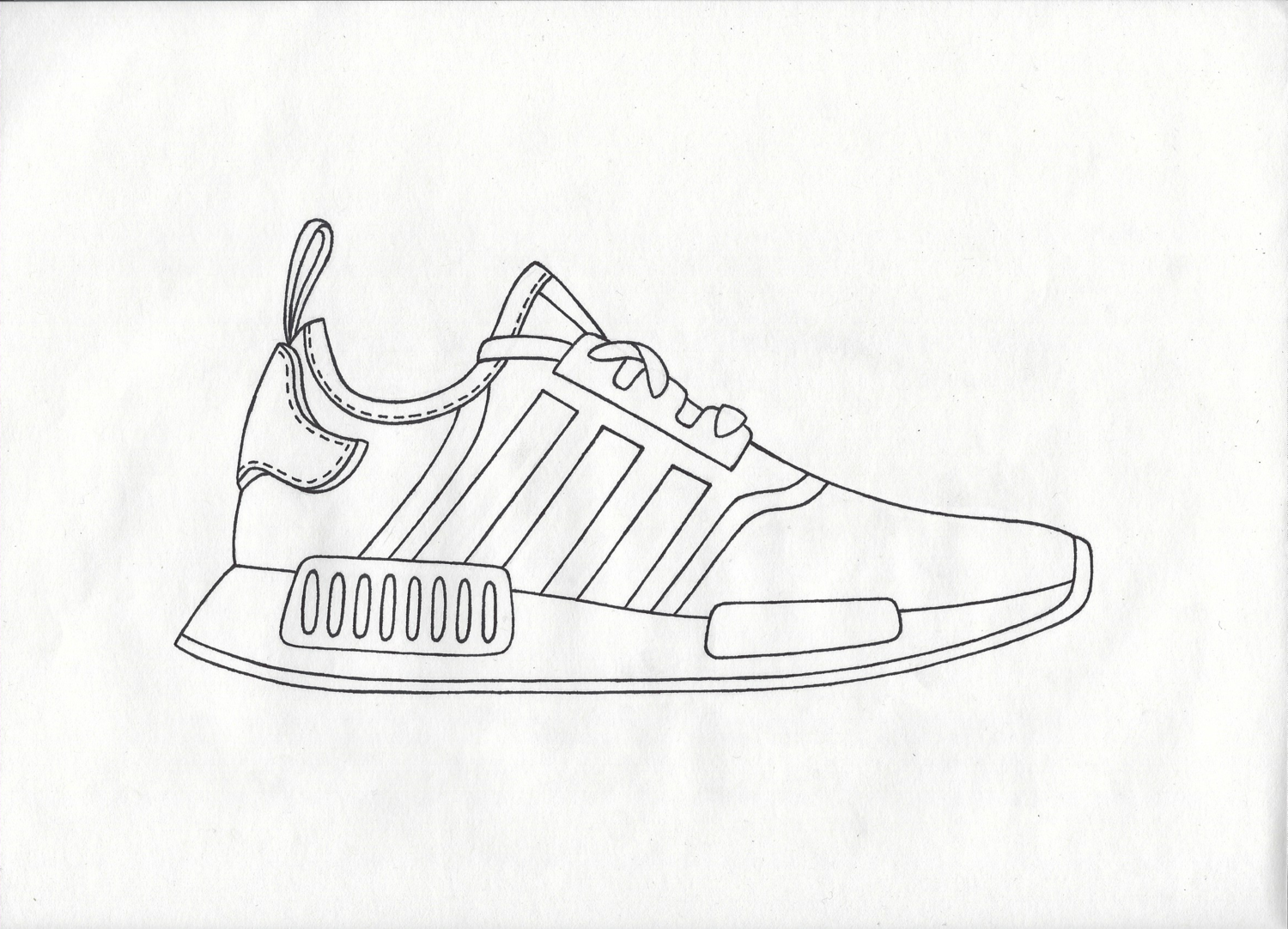 1500x1082 Pin By Chris Sulfa On Design Assets Shoe Sketches - Nmd Sketch