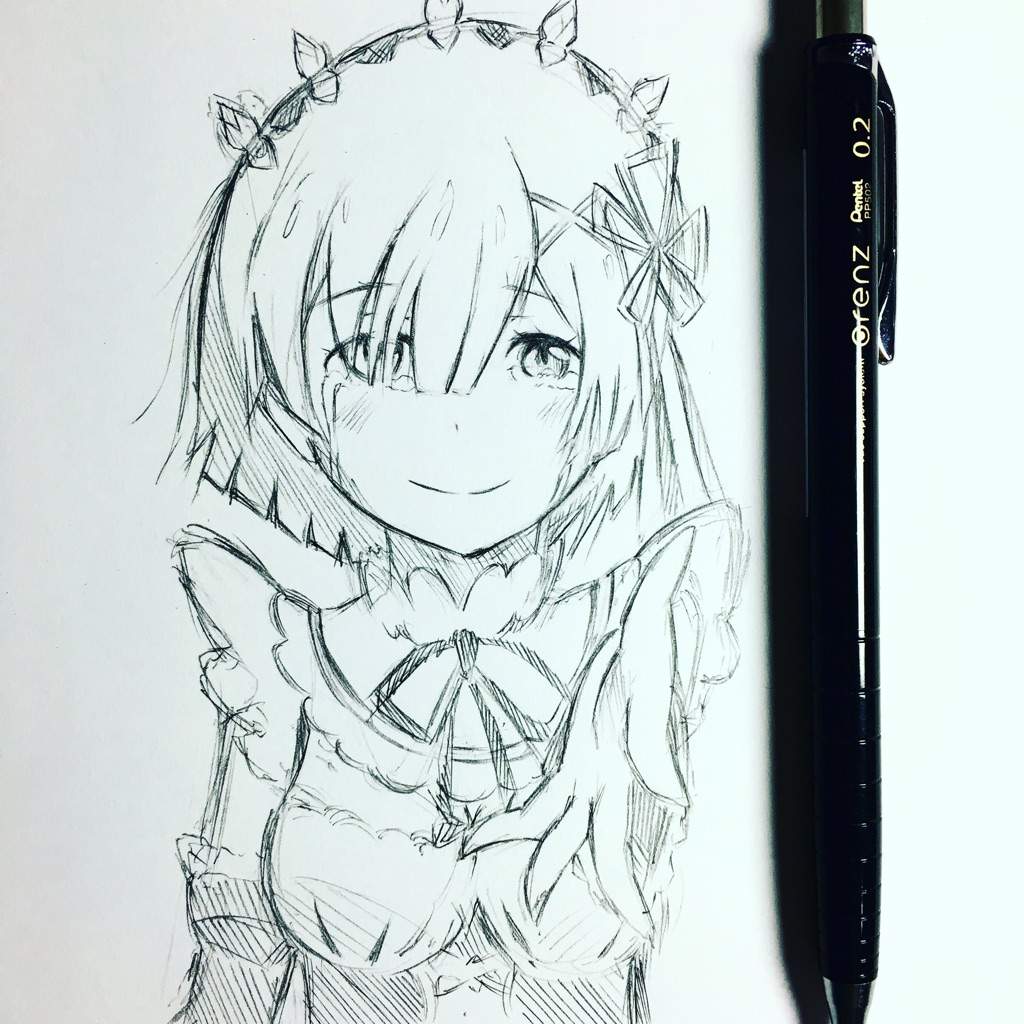 1024x1024 Quick Rem From Rezero Sketch Anime Amino - No Sketch