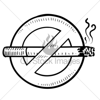 325x325 Cigarette Smoking Objects Sketch Gl Stock Images - No Smoking Sketch