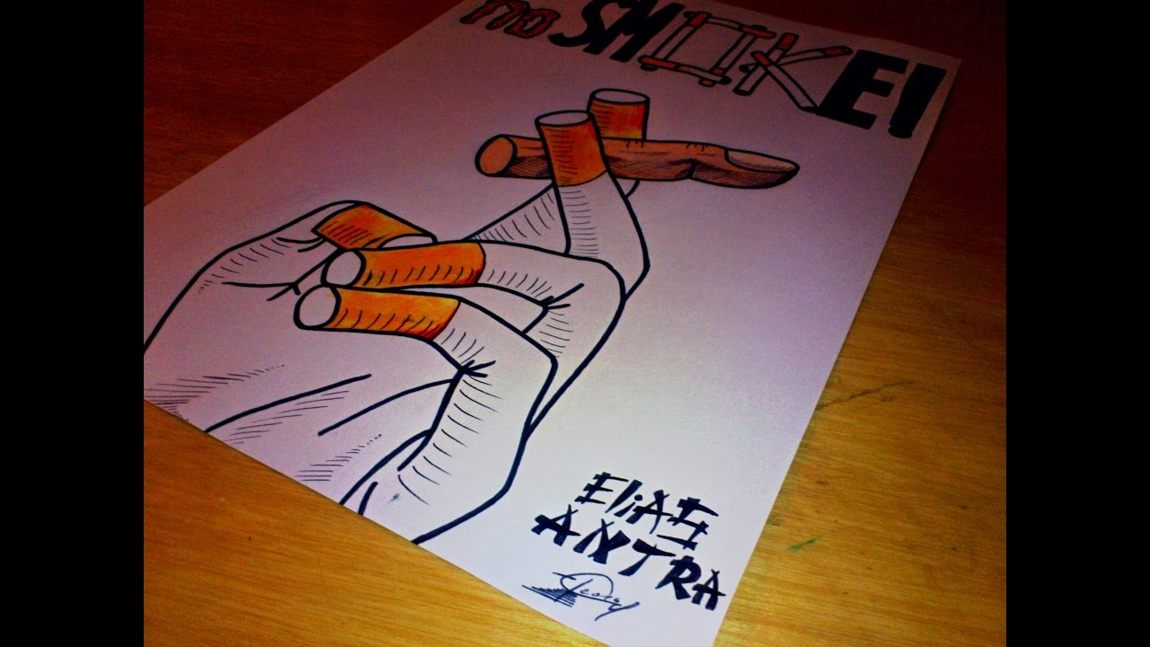 1280x720 Drawing No Smoking ! - No Smoking Sketch