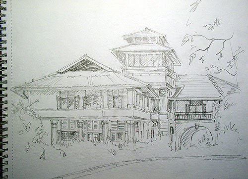 500x362 Old Building - Normal Sketch