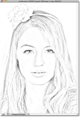 341x500 Portrait Photo To Color Sketch - Normal Sketch