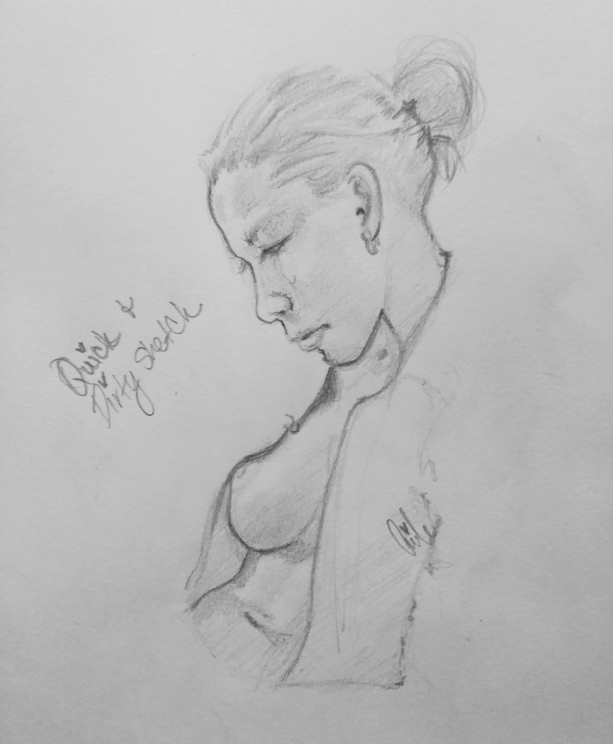 2400x2911 Quick And Dirty Boob Sketch - Normal Sketch