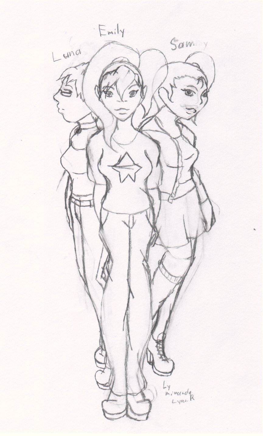 864x1431 Super Girls Normal Sketch By Lunathefox - Normal Sketch