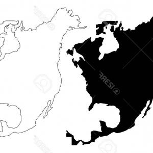 300x300 Photostock Vector North America Map Vector Illustration Scribble - North America Sketch