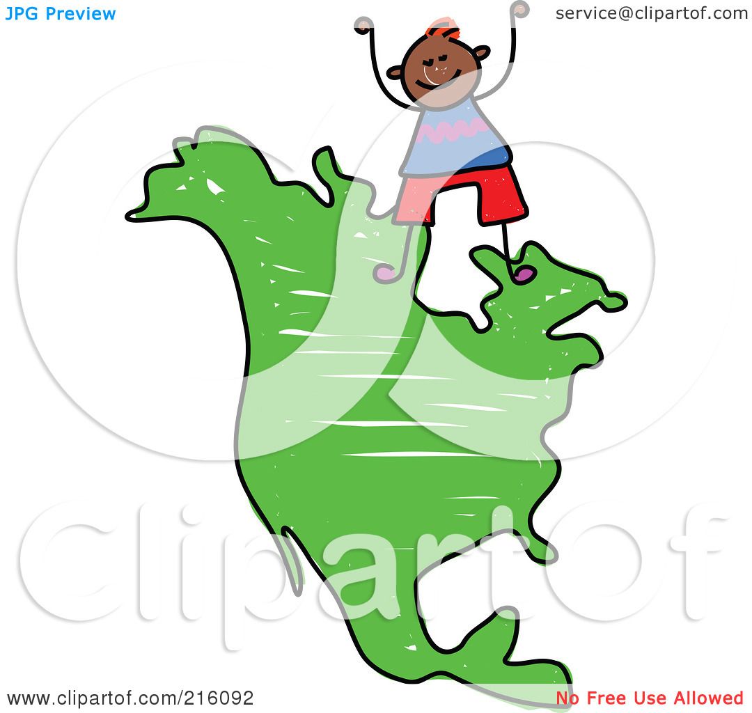 1080x1024 Royalty Free (Rf) Clipart Illustration Of A Childs Sketch Of Boy - North America Sketch