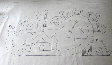 460x271 Diy North Pole Play Mat - North Pole Sketch