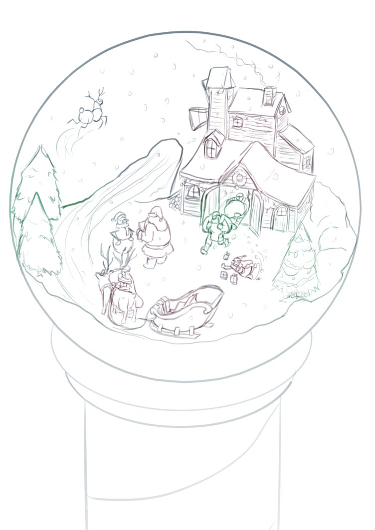 752x1063 Daily Sketch - North Pole Sketch
